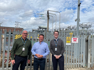 Nigel at the National Grid substation site near Evesham 