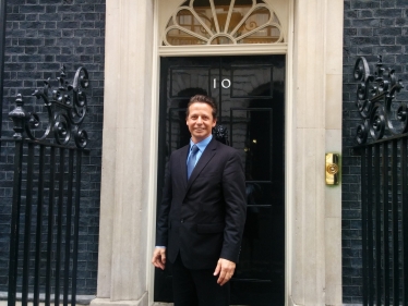 Nigel Huddleston outside 10 Downing Street